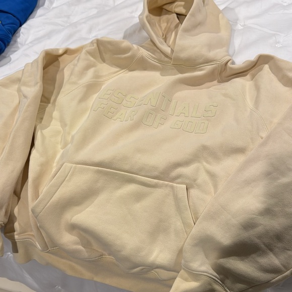 AUTHENTIC Fear of God Essentials Yellow/Beige Hoodie - Picture 5 of 9